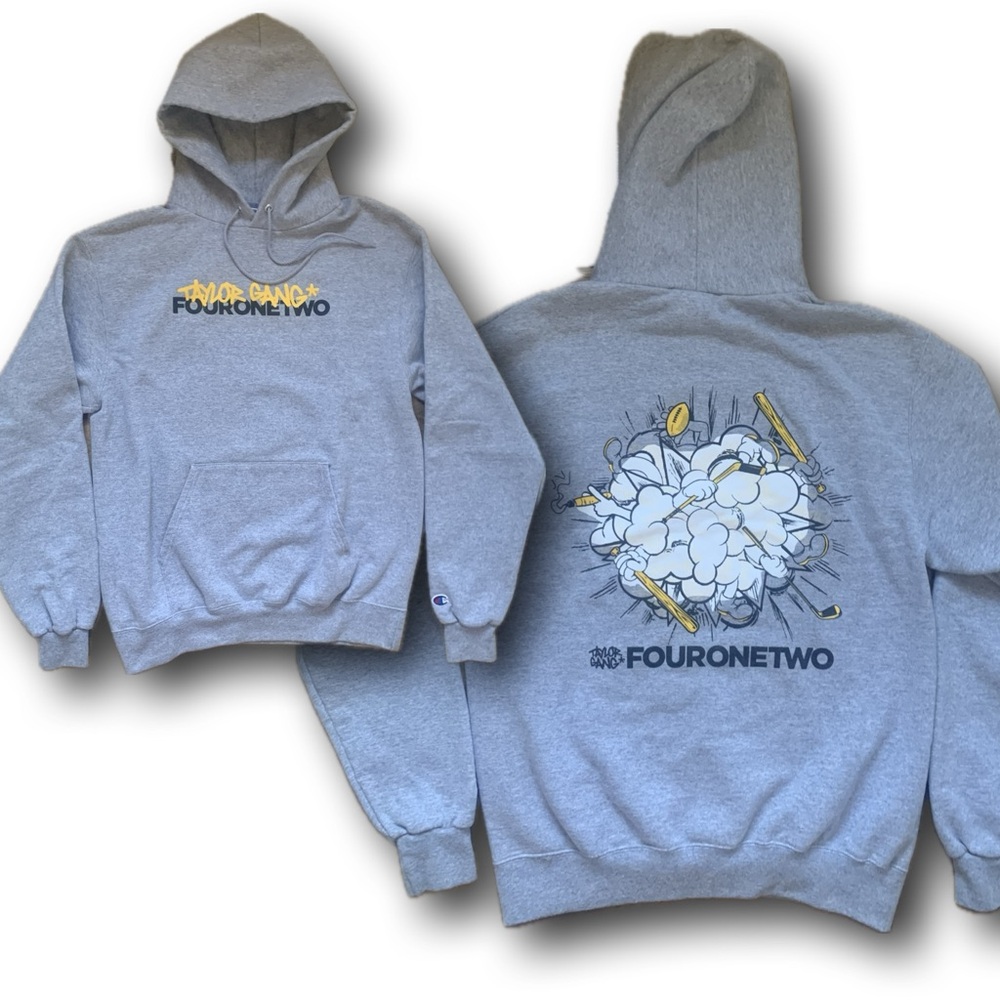 Wiz Khalifa Taylor Gang X Four One Two 412 X Taylor Gang Brawl Hoodie EUC Medium